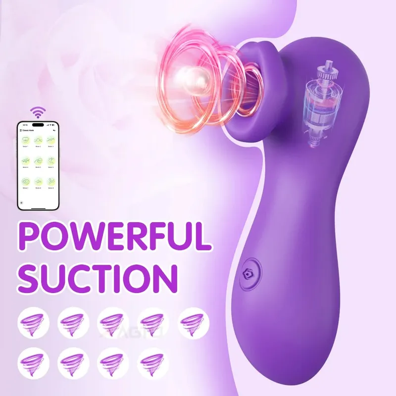 Powerful Sucking Vibrator Licking Clitoris Clit Sucker for Women Female Vacuum Suction Nipple Sucking Stimulator Adult Sex Toys