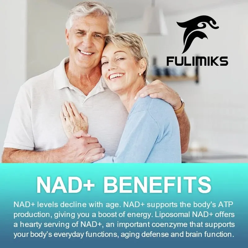 NAD Capsules Supplement Liposomaal NAD+ supplement - Verouderingsverdediging Cellulaire energie Hart- en hersenfunctie