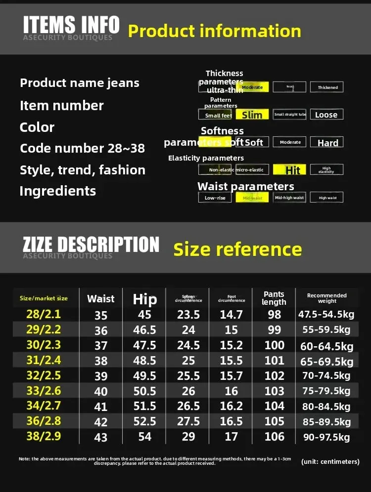 Light luxury trend high-end jeans men's slim fit small feet versatile elastic original color denim long pants