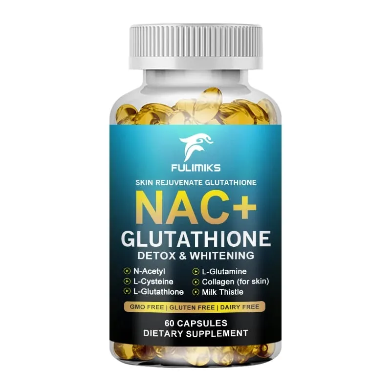 Glutathione & NAC Detox Formula Capsules Supports Antioxidant Protection Liver Function Skin Brightening & Immune Balance