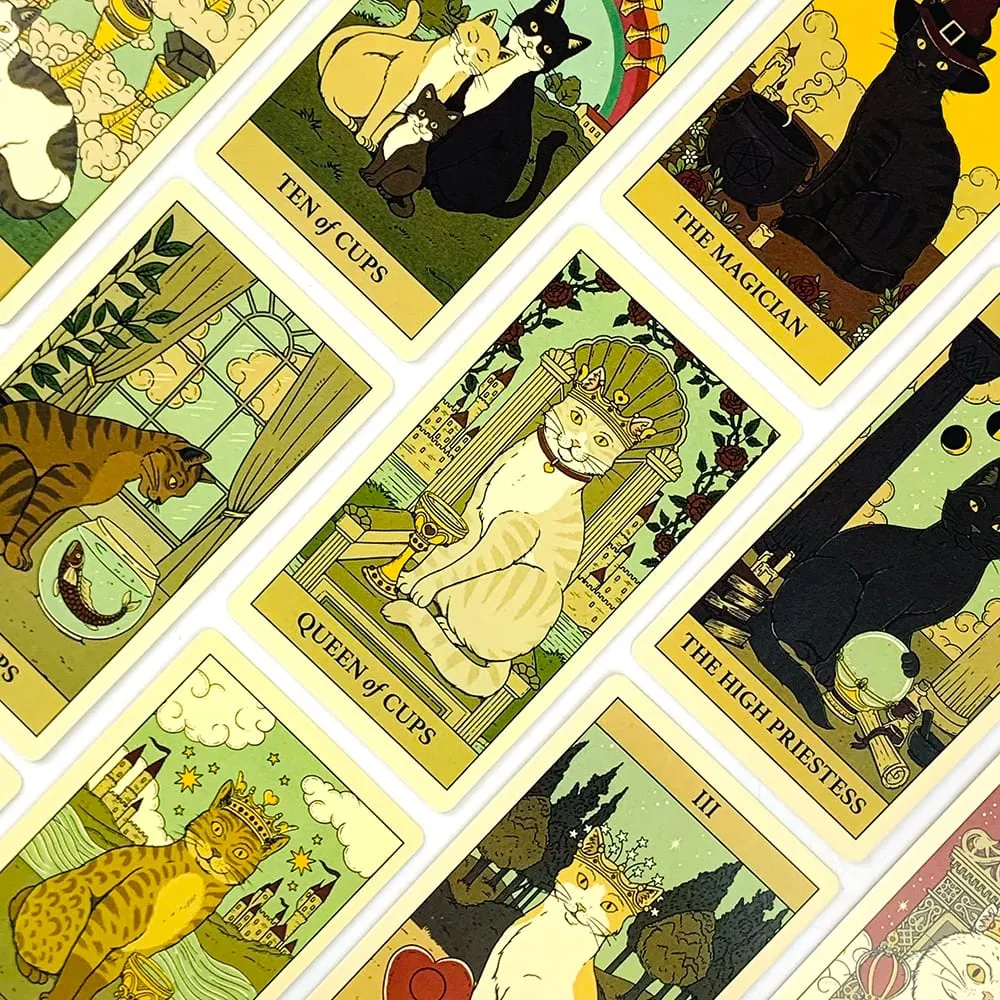 Hot-selling Tarot Cards A 78 Card Deck Unique Cards For Cat Lovers and Tarot Enthusiasts Cute Cards Game New Year Gifts