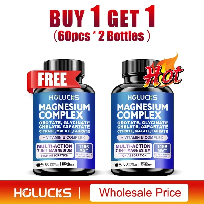Magnesium Complex Supplements-Memory Bone & Promotes Brain Health Sleep Support Muscle Relaxation Stress & Anxiety Relief