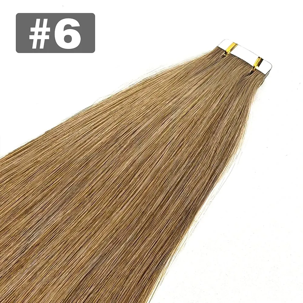 Straight Tape In Hair Extensions Natural Black 26 Inch Adhesive Invisible Brazilian Remy 100% Human Hair Tape Ins 50G/20Pcs/Pack