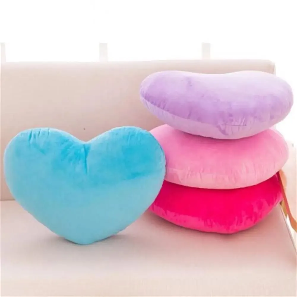 1PC New Heart Shape Soft Pillow Red Pink Color Stuffed Pillow Kawaii Home Decorative Lovely Gift for Birthday — image 4