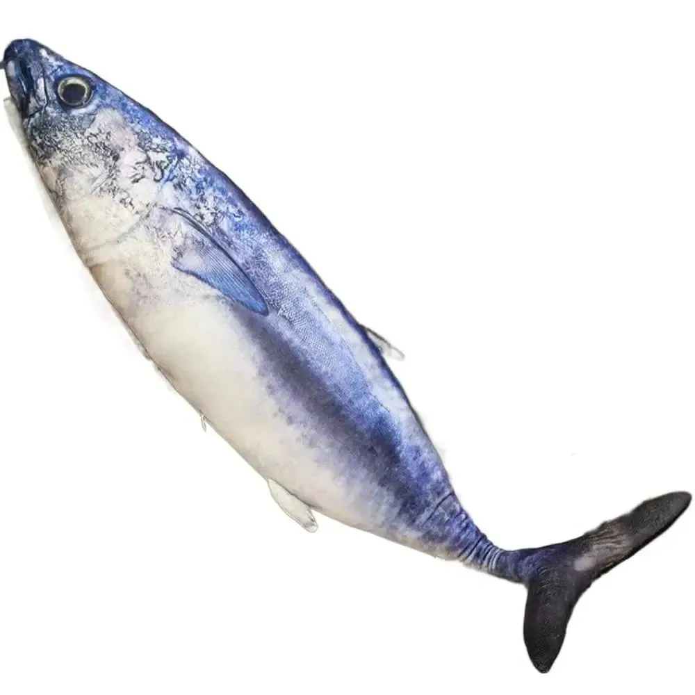 Sofa Cushion PP Cotton Simulation Sea Fish Soft Stuffed Sea Fish Stuffed Bream Salmon Fish Sleeping Pillow Bedroom — image 9