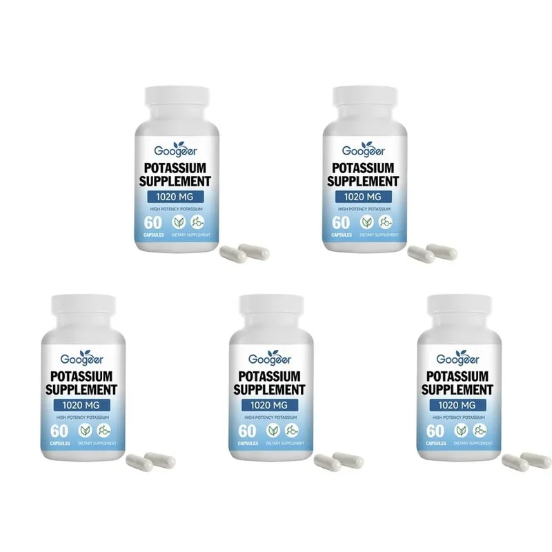 Googeer Potassium Supplement Capsules for Daily Mineral Gap Support 1020 Mg Equivalent Steady Potassium Level 60 Capsules — image 11