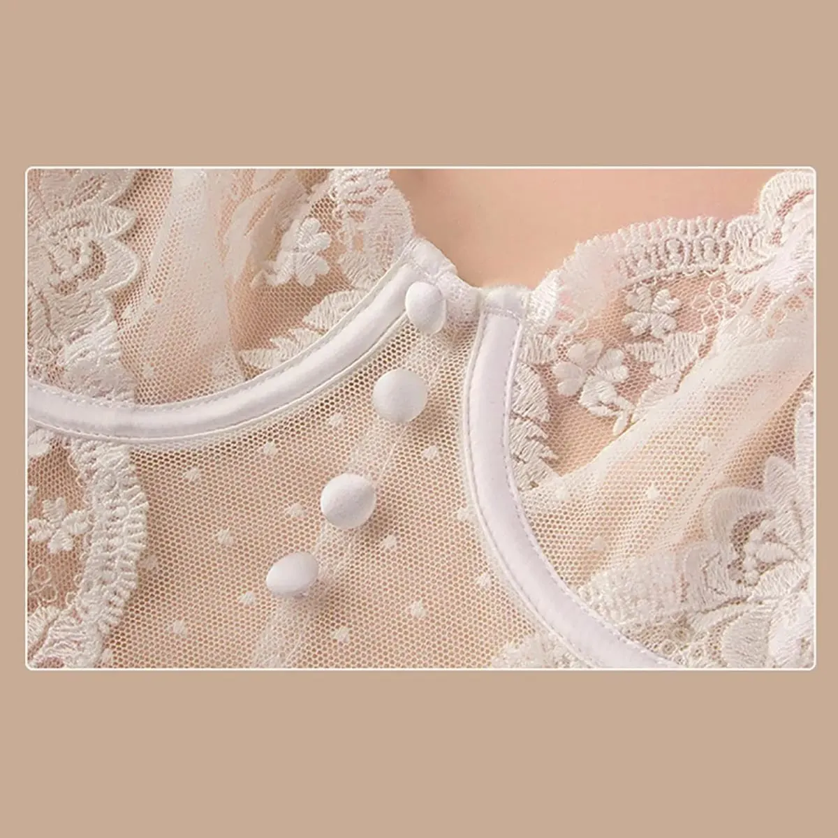 Women Lingerie Set 2 Piece Bodysuit Comfortable Push up Brassiere Floral Lace Bra Panty Set for Wedding Everyday Wear Sleepwear