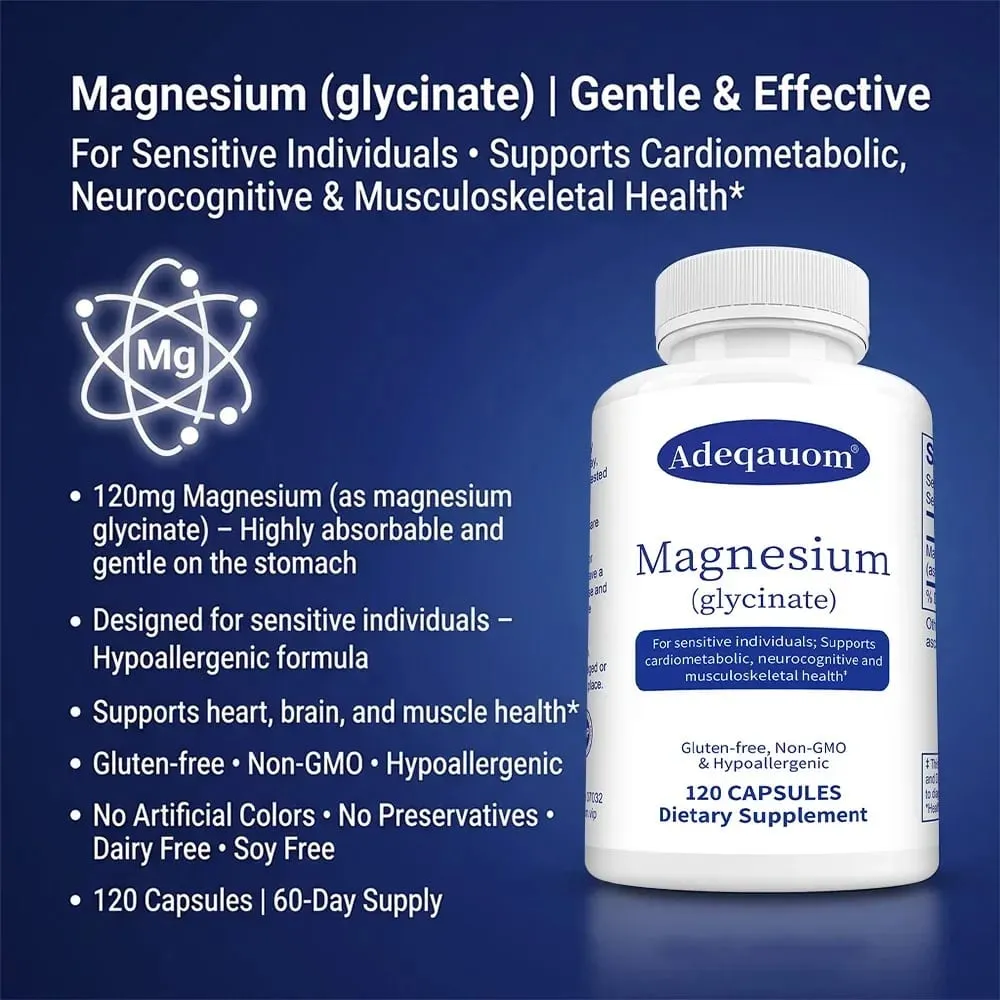High Absorption Magnesium Glycinate Capsules – Dietary Supplement for Calm Support & Sleep for Adults — image 6