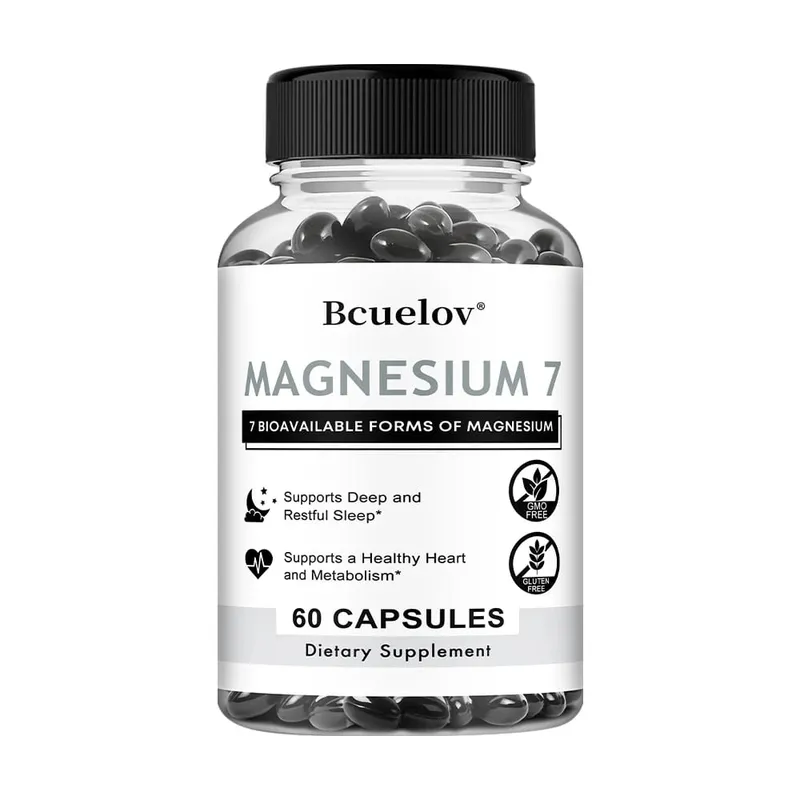 Magnesium 7 Supplement Natural Magnesium Capsules for Heart Sleep and Metabolism Support with Vitamin B6 Vegan Non-GMO — image 9
