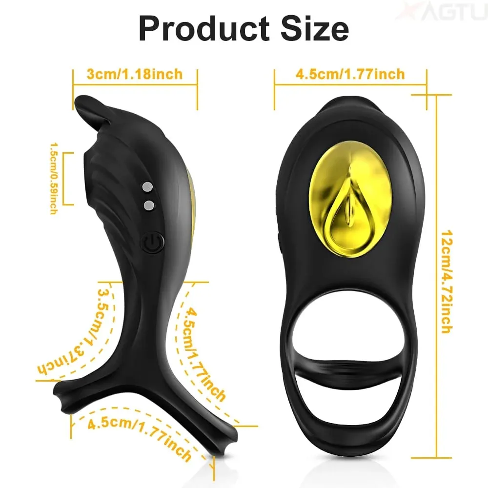 Sucking Vibrating Cock Ring for Men Remote Control Penis Ring Ejaculation Delay Clitoris Sucker Stimulation Sex Toy for Couples — image 4