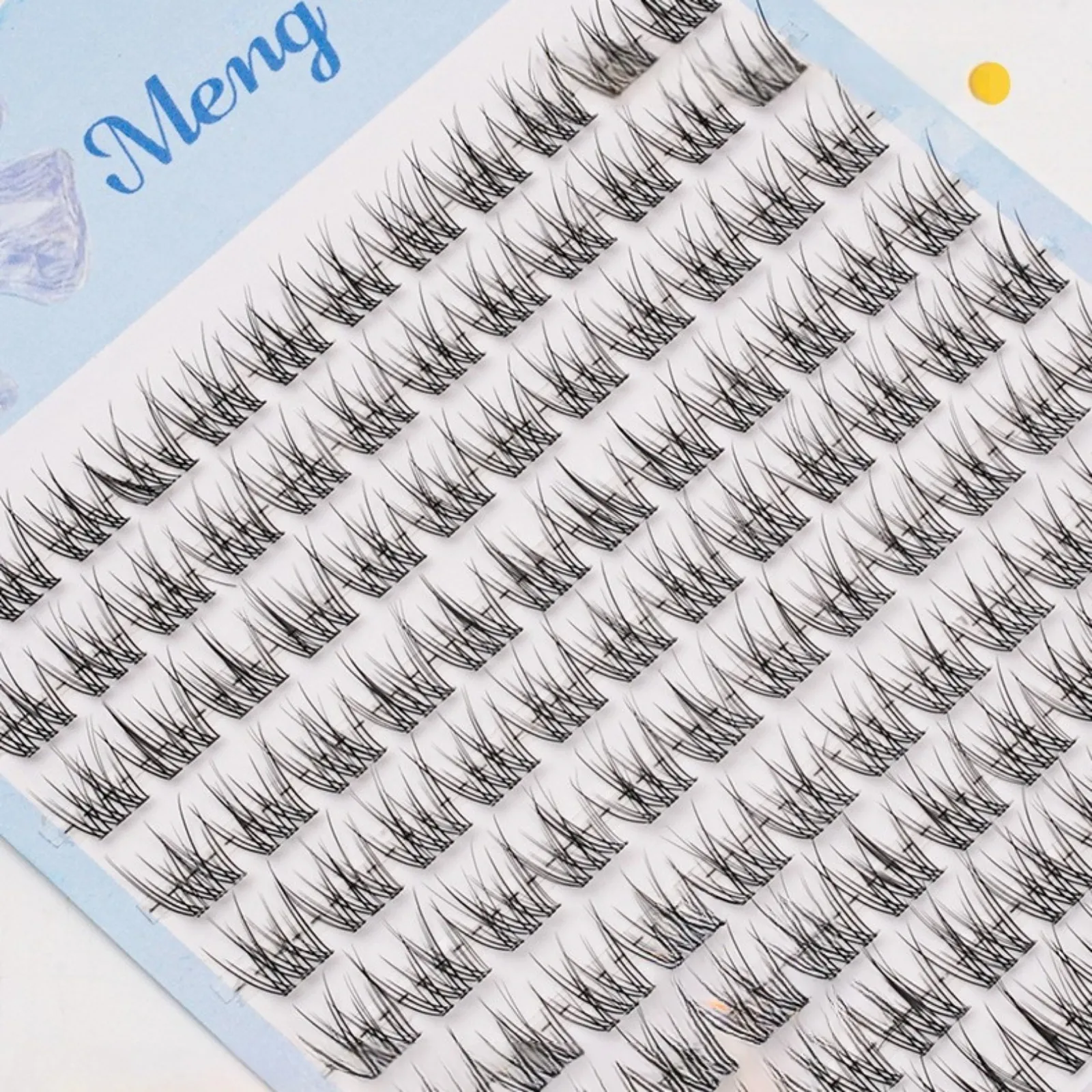 Easy Self Application Fish Tail Manga Cat Eye Lashes 120Pcs Fluffy Natural Long Reusable DIY Starter Makeup Lashes