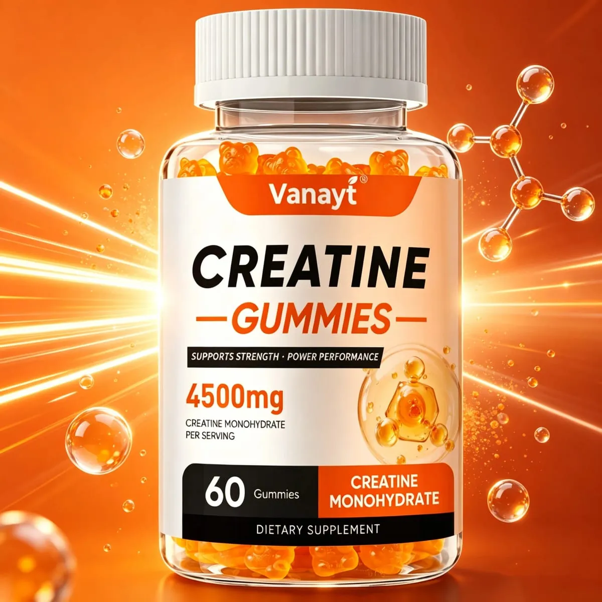 Creatine Monohydrate Gummies 4500mg - Boost Energy Build Muscle Mass and Improve Athletic Performance — image 2