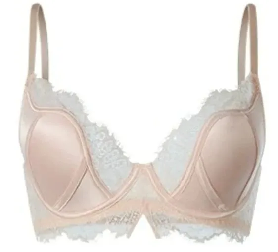 Satin Lace Push Up Bra Women Sexy Thin Breathable Minimizer Full Coverage Anti Sagging Wireless Lift Lingerie 32-38AB