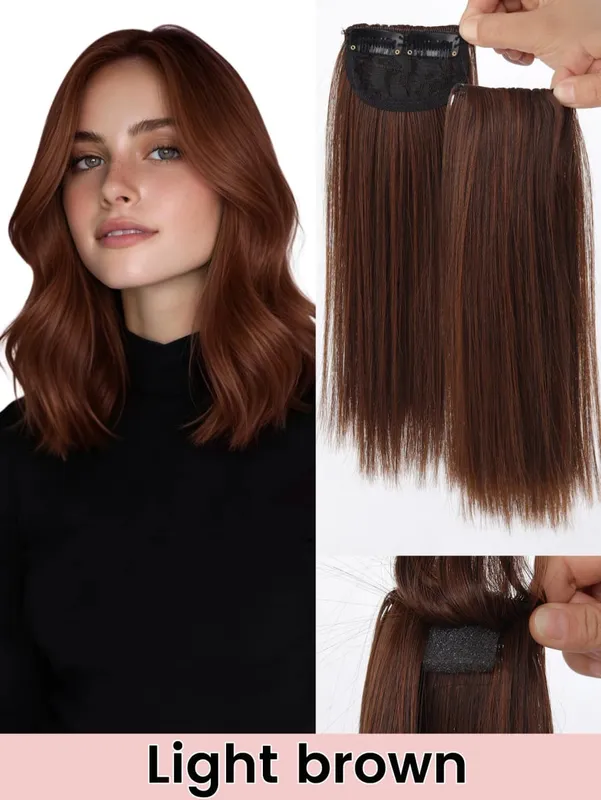 Invisible Seamless Synthetic Hair Pads Clip In One Piece Increase Hair Volume Hair Extensions Top Side Cover Hairpiece