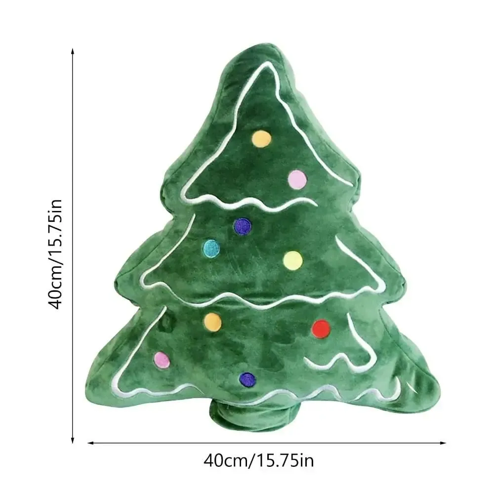 Soft Christmas Tree Sofa Cushion Skin-friendly Comfortable Christmas Day Decorative Pillow 3D Shaped Ornaments — image 7