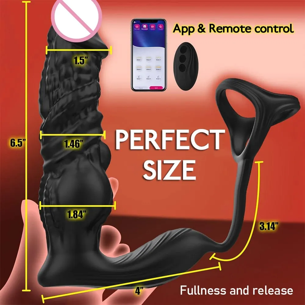 APP/remote Control Retractable Dildo 6 in 1 Male Prostate Massager High-speed Thrust Electric Anal Plug Anal Vibrator Sex Toys