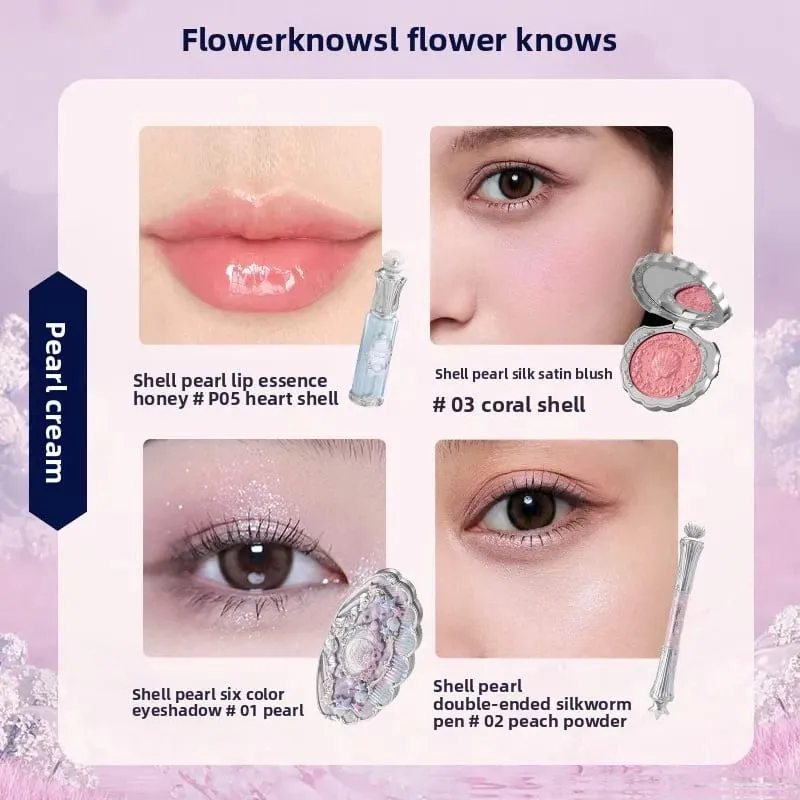 Flowerknows make-up Dárkové sady Little Angel Bunny Zahradní mušle Šperky Glaze na rty Tvářenka Flower Know SWEETIE BEAR Blush korektor