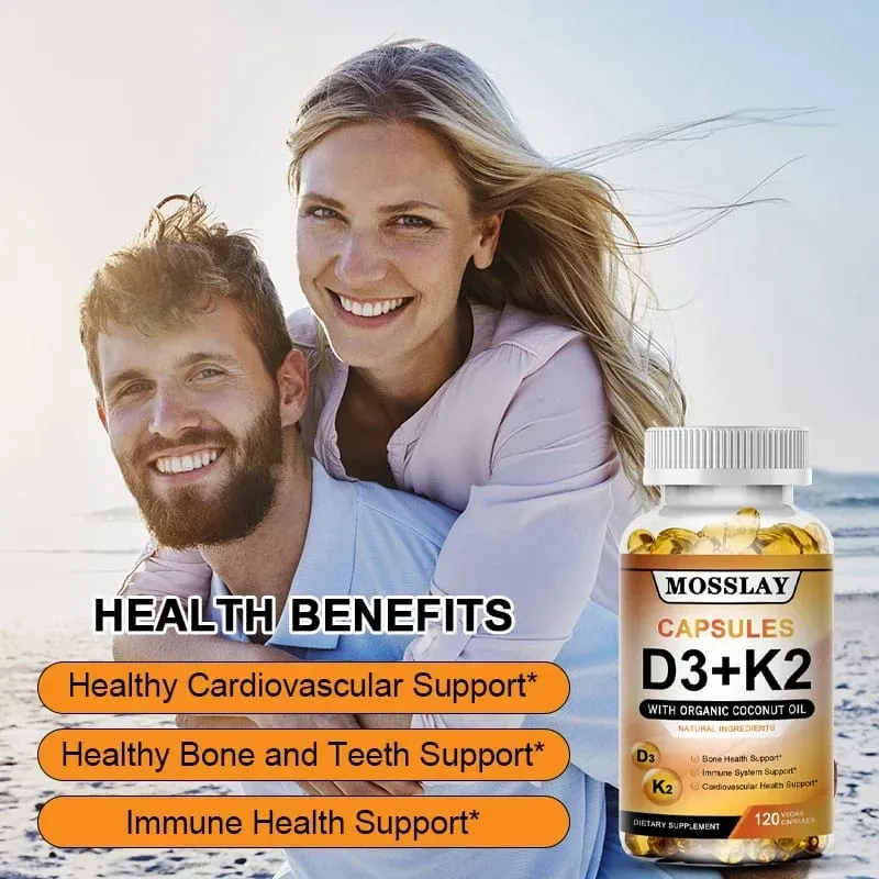 Vitamin-K2- und D3-Ergänzung Premium-Formel (30/60/120 Kapseln)