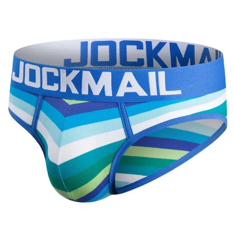 Jockmail 섹시한 남성 속옷 브리프 코튼 로우 라이즈 언더 팬츠 네트 원사 레이스, 통기성 여름 반바지 calzoncillos hombre slip