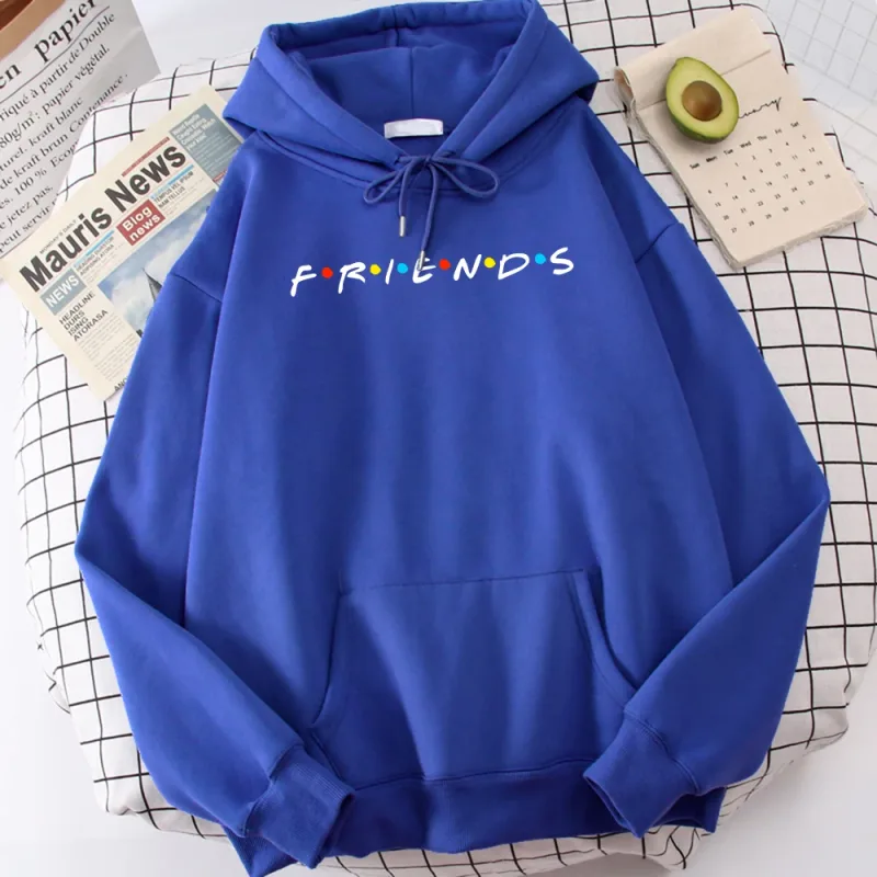 Sitcom Phim Bạn Bè In Hình Nam Hoody Hàn Quốc Trang Áo Đơn Giản Cổ Tròn Có Mũ Trùm Đầu Phố Oversize Thu Quần Áo Nam