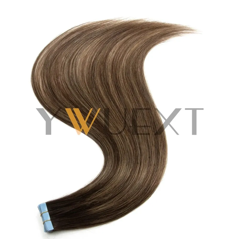 Real Human Hair Tape in Extensions 16'' 20'' Natural Straight High Light Seamless Tape Hair 20pcs On Double Sided Tape 30g/pack — image 15