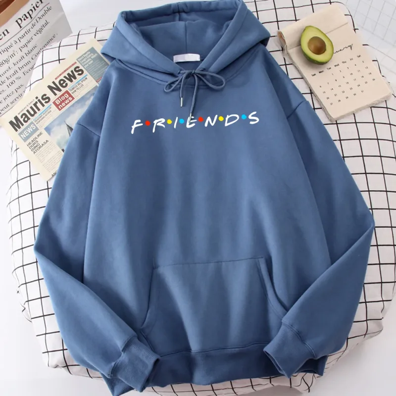 Sitcom Phim Bạn Bè In Hình Nam Hoody Hàn Quốc Trang Áo Đơn Giản Cổ Tròn Có Mũ Trùm Đầu Phố Oversize Thu Quần Áo Nam