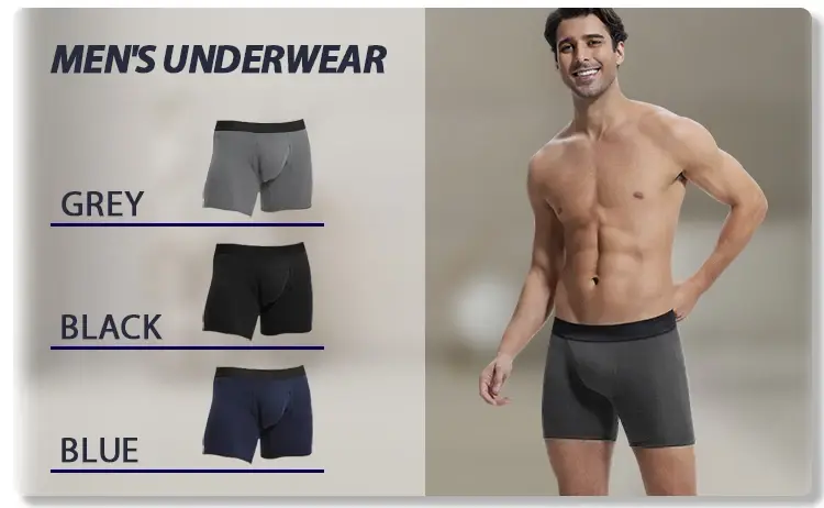 Mens Absorbent Incontinence Underwear Washable Open Fly Leakage Protective Briefs Adult Leak Proof Boxer 3 Pack — image 7