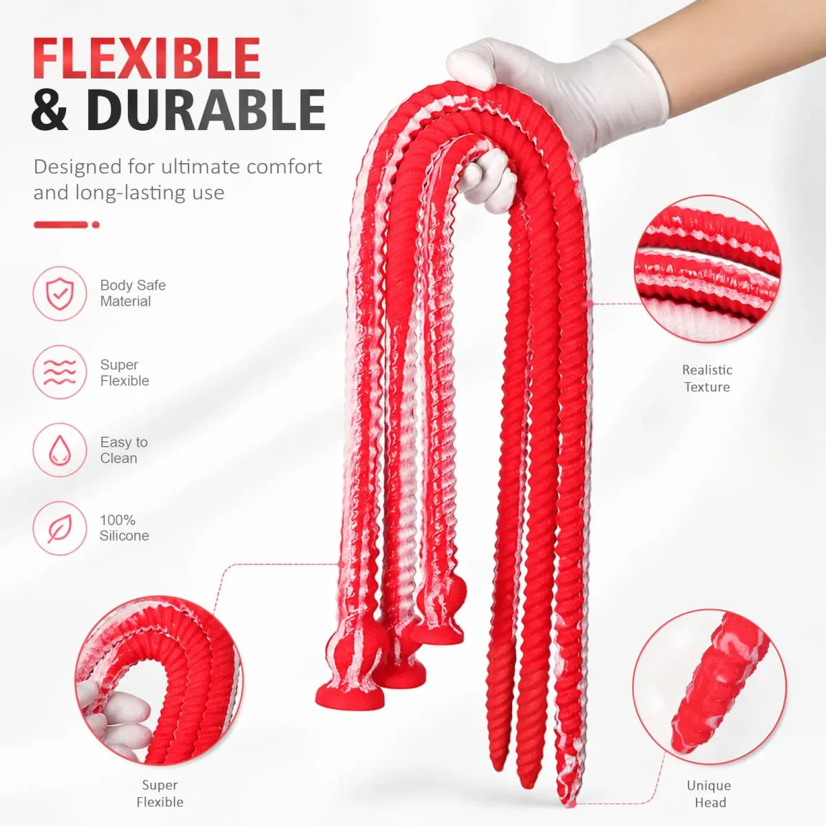 1M Super Long Silicone Anal Plug Dildos Prostate Massage Anus Dilator Large Anal Whip Deep ButtPlug Adult Sex Toys for Men Woman — image 3