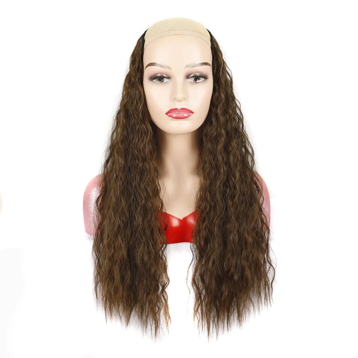 Synthetic Curly Hair Extensions Clip in One Piece 4Clips Deep Wave Long Hairpieces for Women Daily Use Party Hair Accessory — image 7