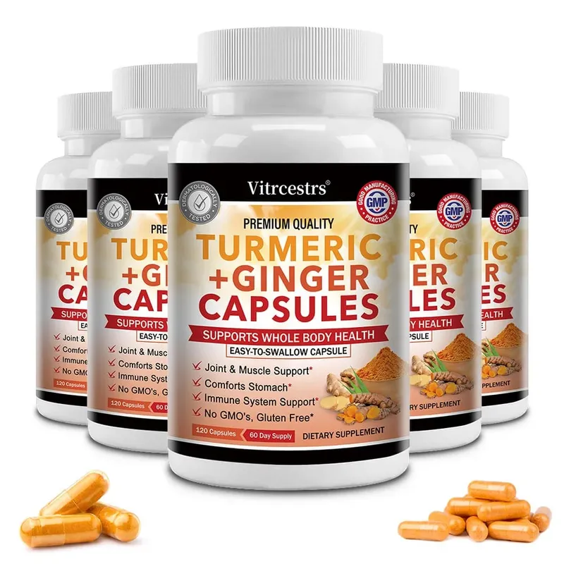 Turmeric and Ginger Root Capsules - Joint Bone and Muscle Health Support Promote Digestion Vegan & Non-GMO — image 9