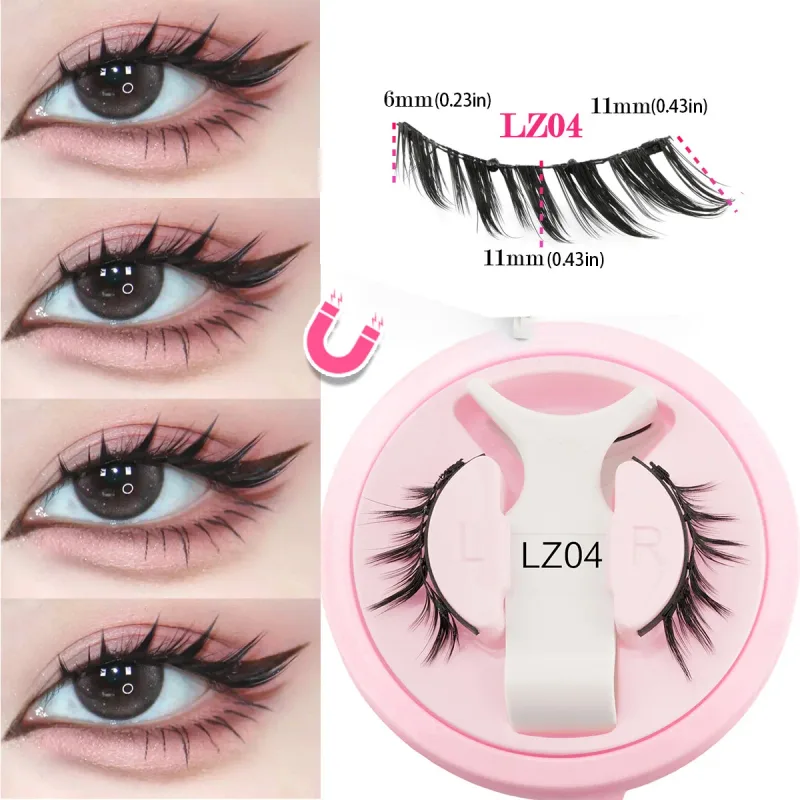 1 Pair New Magnetic Eyelashes Set With Tweezers Makeup Natural Light Eyelash Extension Tools Reusable False Eye Lashes — image 14