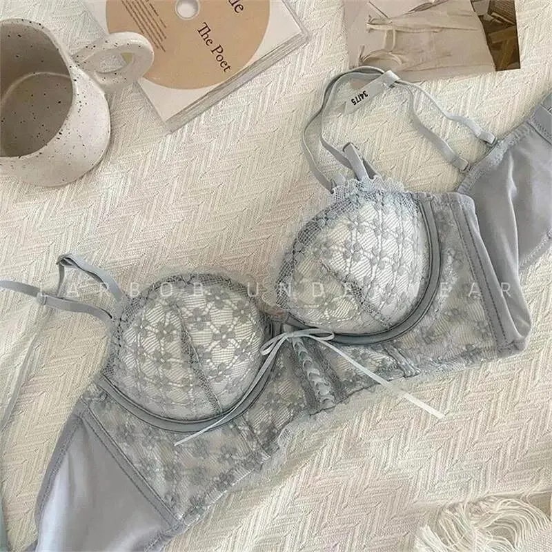 Lace Push Up Bra No Underwear Padding Slim Wireless Seamless Summer Sexy Bralette for Small Chest Lift Side Support Anti Sagging — image 11