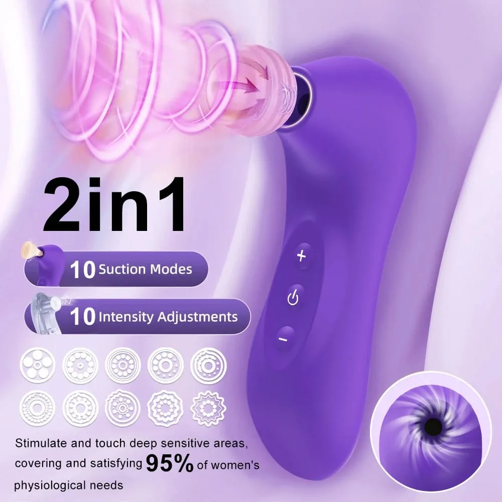 Powerful Clitoral Sucker Vibrator Nipple Clitoris Stimulator Massager 10 Mode Oral Blowjob Vacuum Sex Toys for Women Masturbator