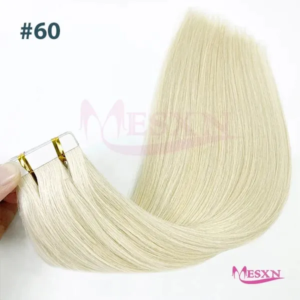 High Quality Tape in Extensions 100% Human Hair Invisible SKin Weft 613 color Adhesive Real Natural Hair For Women