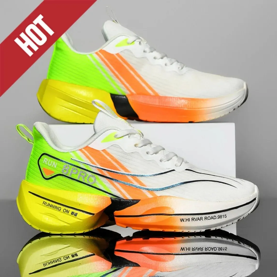 Men Women Carbon Plate Marathon Running Shoes Breathable Lightweight Racing Training Sports Athletic Casual Sneakers Walking — image 2