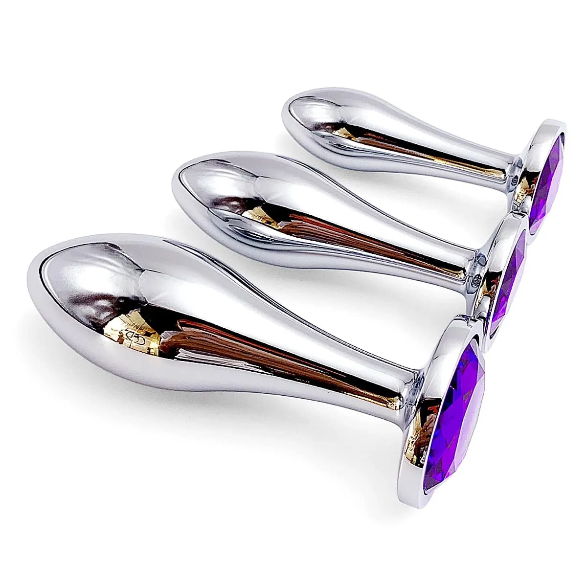 1Pcs Metal Drop Anal Plug with Three Sizes Jewel Base G-Point Massage Adult Pleasure Sex Toy for Sexual Wellness — image 1