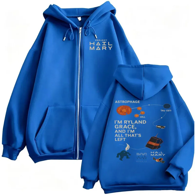 Project Hail Mary Fan Gift Zipper Hoodies Men Women Fashion Humor Gothic Sweatshirt Jacket Coats Casual Bodywarmer Zip Up Hoodie — image 5