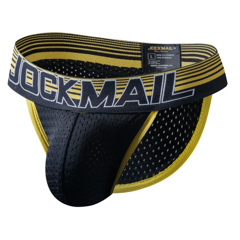 Jockmail Mans Underwear Gay Brief Nylon Mesh Sexy Low Waist Ropa Interior Hombre Letter Embroidery Sissy Panties Male Lingerie — image 65