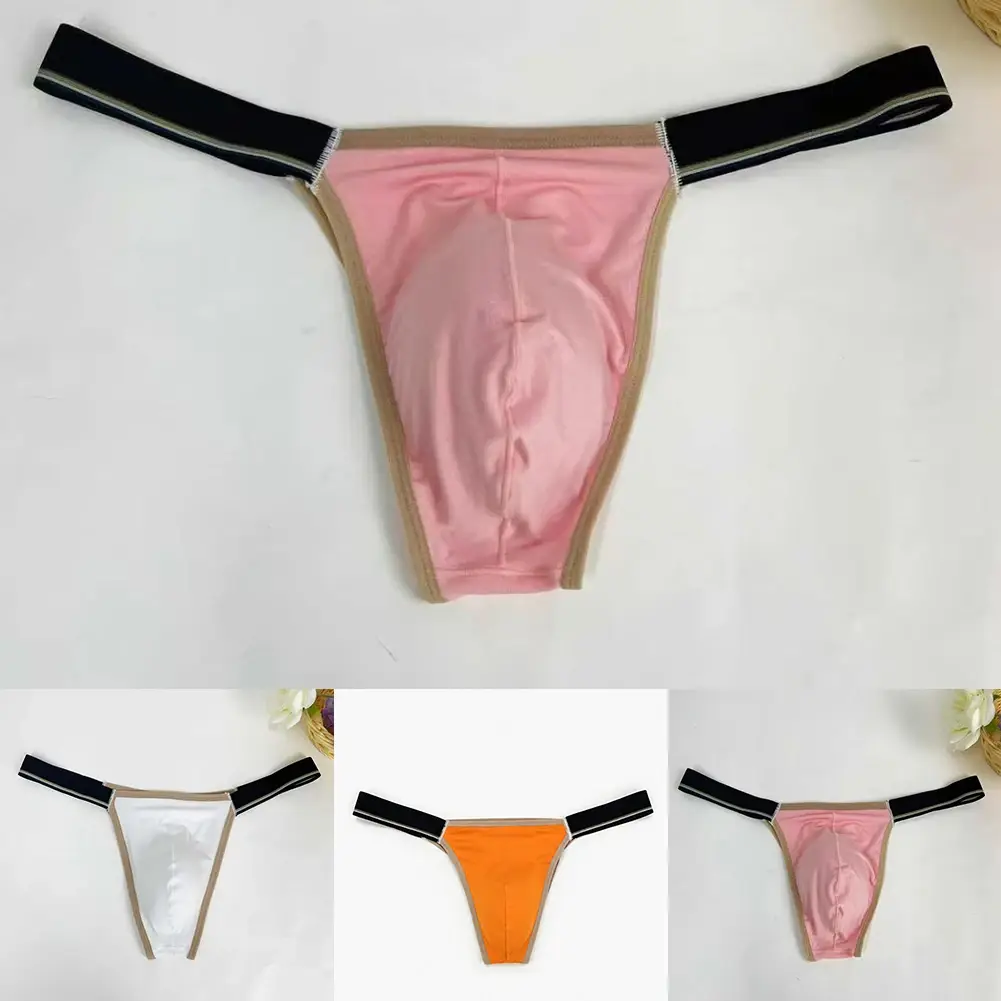 Breathable Low Waist Men Ice Silk Thongs Thin Underpants Men's Panties Lingerie Underwear Male Briefs Male Thongs — image 7