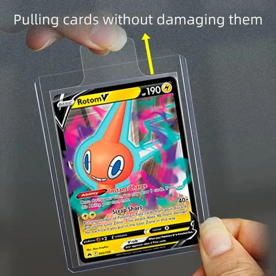 65*90mm 100 pçs bulge jogos mangas de cartão para cartões pokemon transparente jogando protetor pasta negociação caso titular crianças brinquedo presente