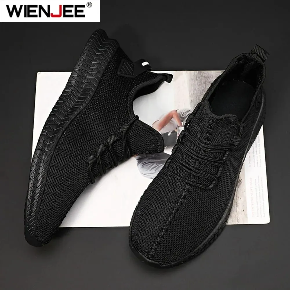 Men's Non-Slip Casual Sneakers Breathable Outdoor Jogging Training Hiking Sports Running Outdoor Weave Knit Lace Up Shoes — image 7