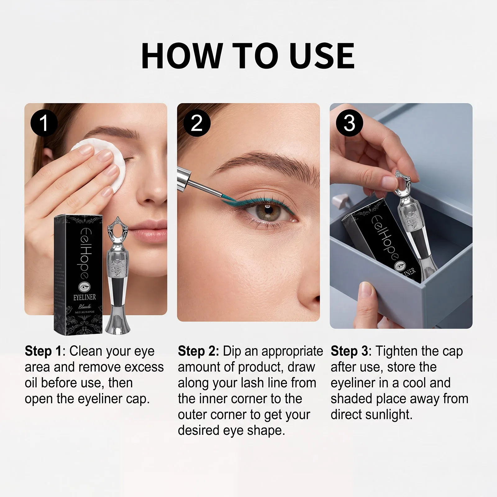 4 Colors Eyeliner Pencil Set Smooth Glide Natural Pigment Long Lasting Moisturizing Comfortable Easy Draw Fashion Eye Makeup — image 6