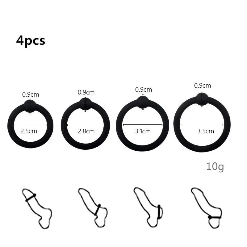 Super Soft Silicone Penis Ring Delay Ejaculation Ball Scrotum Stretcher Triple Cock Ring Cockring BDSM Sex Toys for Men