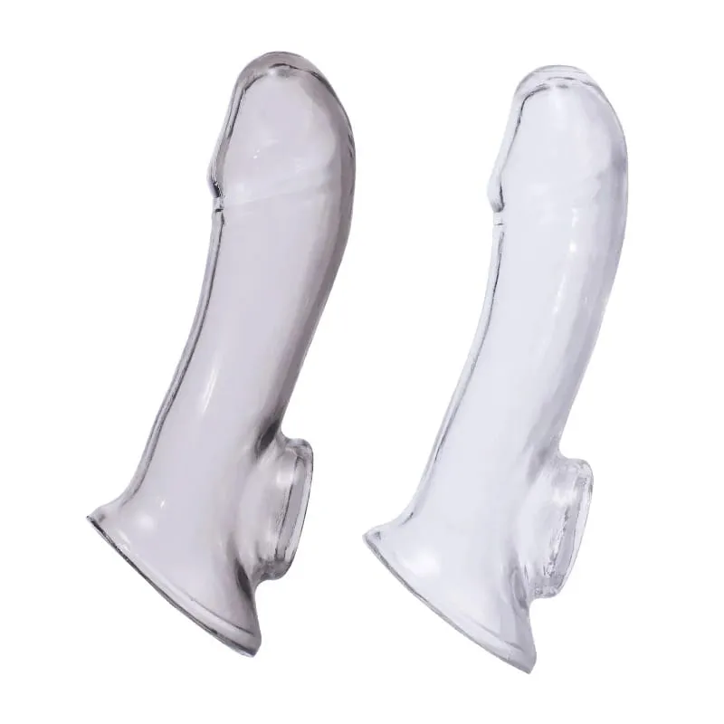Extensor peniano adulto elástico alto, preservativo reutilizável e mais seguro, brinquedo sexual para casal, homens, ferramentas de ejaculação retardada — image 1
