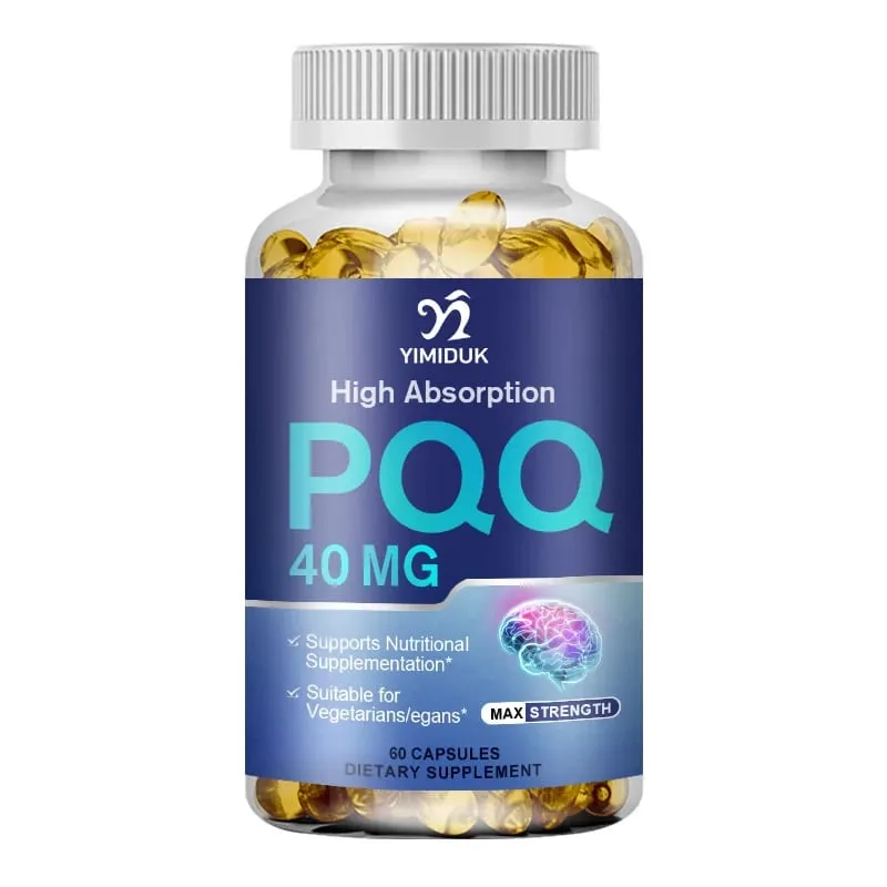 PQQ Capsules 40mg Mitochondrial Biogenesis Support Cell Brain & Heart Health Energy Boost Cognitive Function Antioxidant