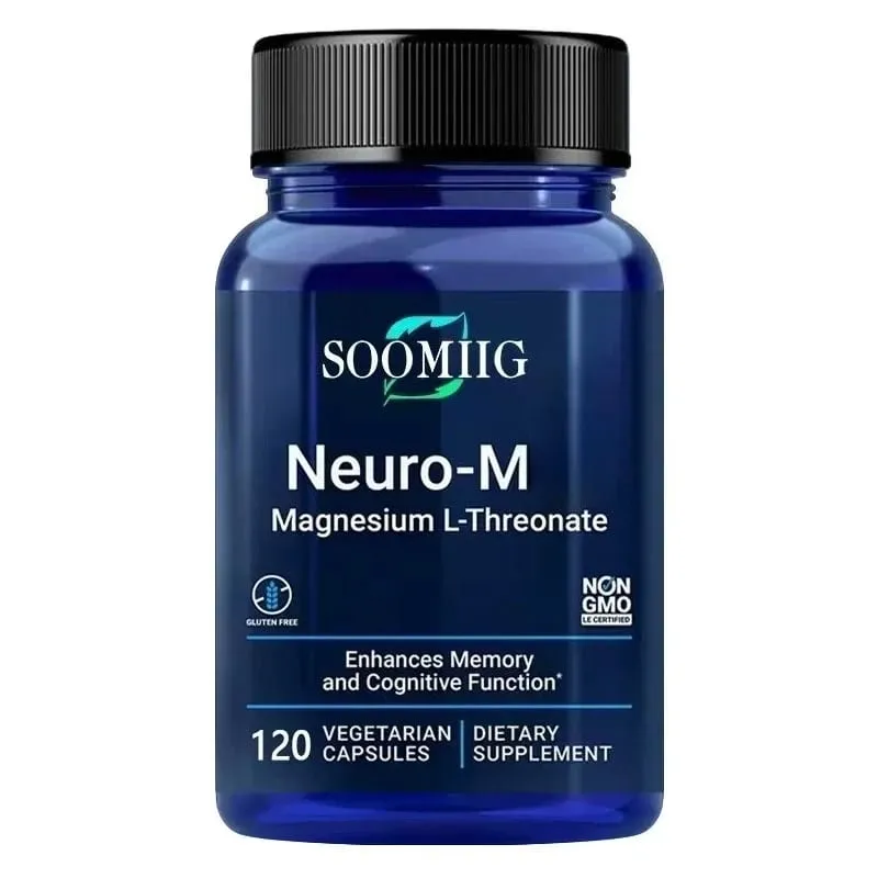 Soomiig Magnesium L-Threonate - Promotes Brain Health Enhances Memory Concentration & Cognition Boosts Nerve Energy