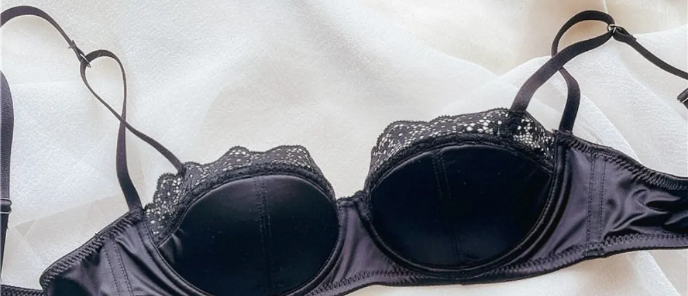 Women Half‑Cup Lace Underwire Bra Set Thin Sexy Minimizer Bra Push Up Anti‑Sag Side Support Hide Armpit Fat Ladies Lingerie S-XL — image 11