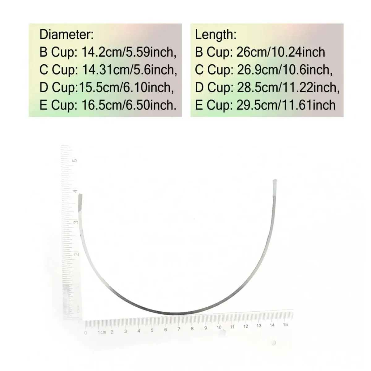 Underwire Bra Replacement Stainless Steel Insert for Full Cup Bras and Plus Size Open Cup Bra for Handmade Lingerie