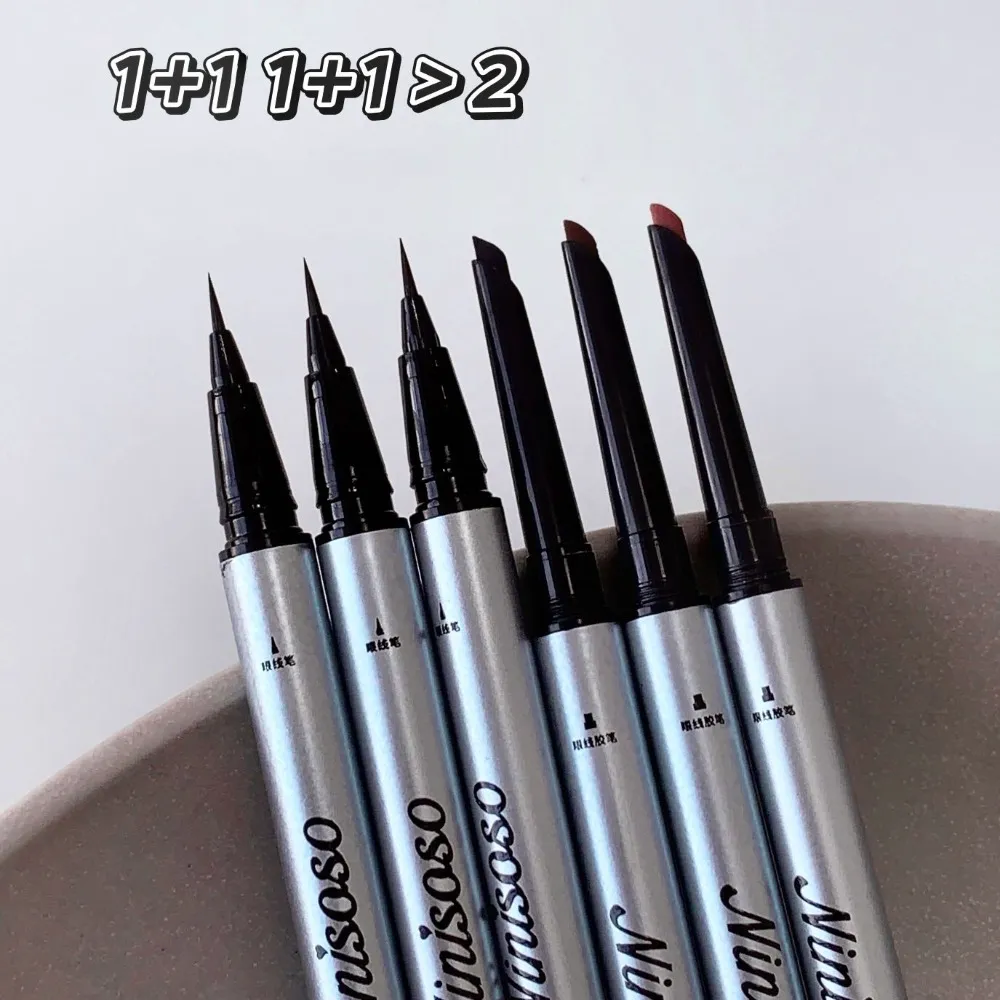 Dual Head Eye Contour Pen Liquid Liner Gel Stick Natural Aegyo Sal Easy Drawing Under Shadow Brightening Daily Eye Makeup Tools