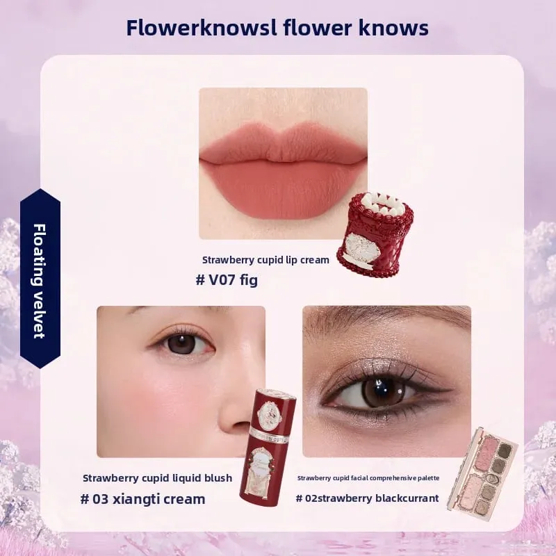 Flowerknows make-up Dárkové sady Little Angel Bunny Zahradní mušle Šperky Glaze na rty Tvářenka Flower Know SWEETIE BEAR Blush korektor